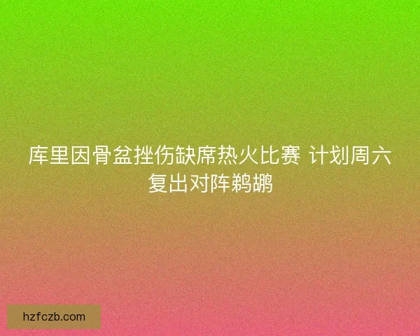 库里因骨盆挫伤缺席热火比赛 计划周六复出对阵鹈鹕
