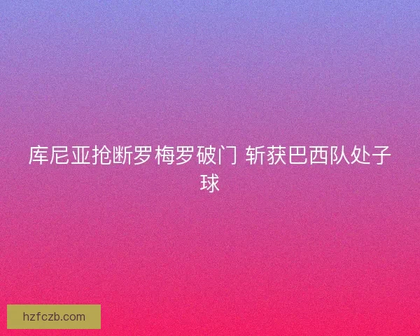 库尼亚抢断罗梅罗破门 斩获巴西队处子球